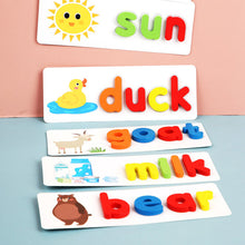 Load image into Gallery viewer, Wooden Toddler See and Spelling Learning Toy