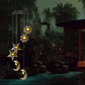 Sun Moon Star Solar Hanging Lights