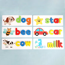 Load image into Gallery viewer, Wooden Toddler See and Spelling Learning Toy