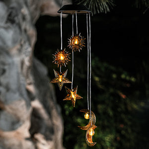 Sun Moon Star Solar Hanging Lights