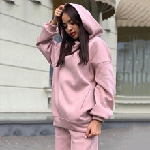 Load image into Gallery viewer, Women&#39;s Autumn/Winter Solid Color Hoodie Two Piece Set