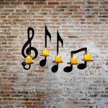 Load image into Gallery viewer, Black Music Note Wall Sconce