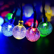 Load image into Gallery viewer, Solar-Powered Crystal Ball String Lights