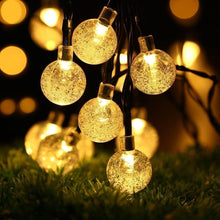 Load image into Gallery viewer, Solar-Powered Crystal Ball String Lights