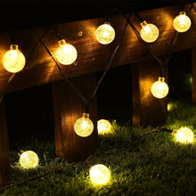 Load image into Gallery viewer, Solar-Powered Crystal Ball String Lights