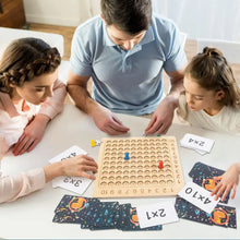 Load image into Gallery viewer, Wooden Montessori Multiplication Board Game