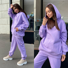 Load image into Gallery viewer, Women&#39;s Autumn/Winter Solid Color Hoodie Two Piece Set