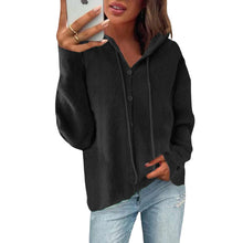 Load image into Gallery viewer, Knit Hooded Sweater Jacket