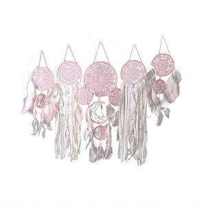 Dreamcatcher Moon and Stars Hanging Over the Bed (5 PCS)